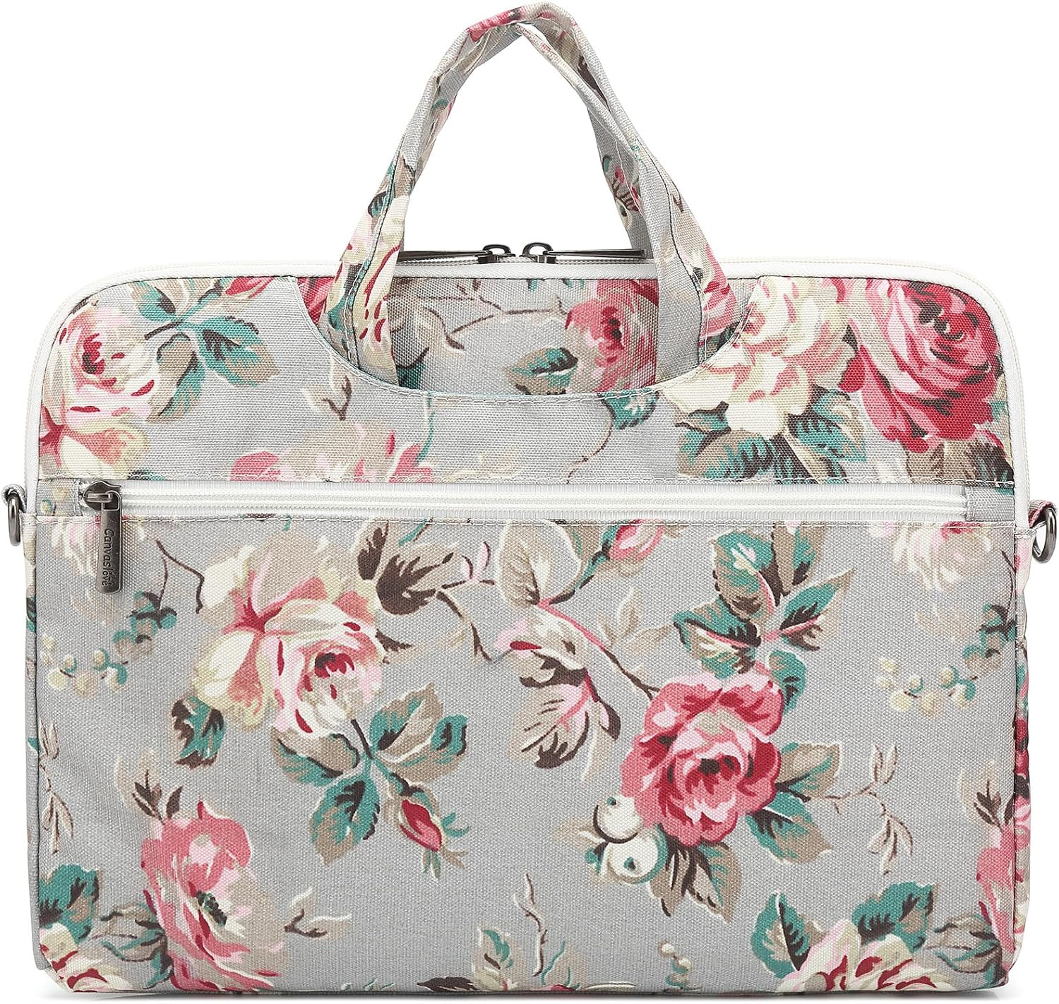 Rose Pattern Water Resistant Laptop Shoulder Messenger Bag For Macbook Pro