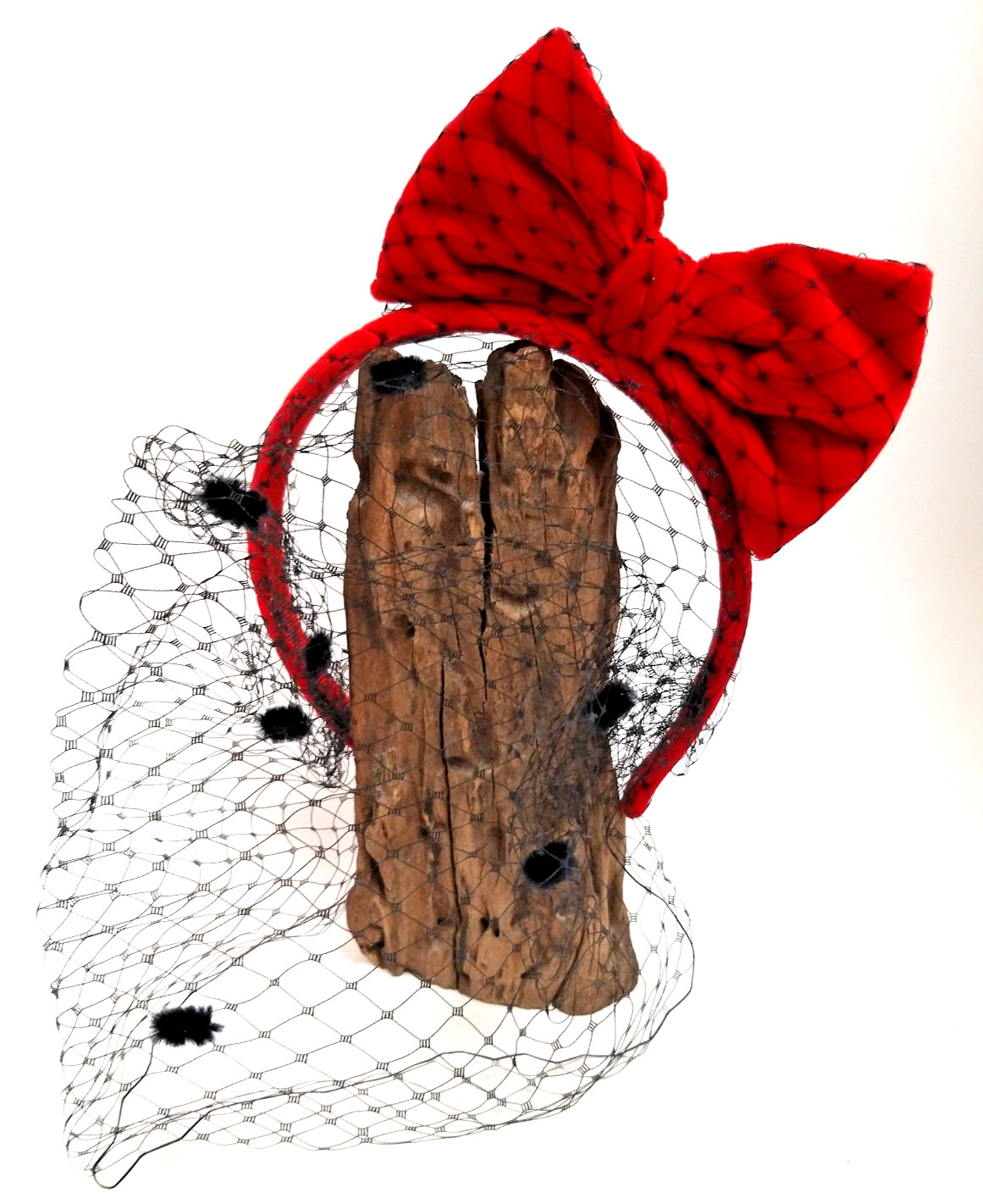 Authentic Red Valentino Italy Red Bow Velvet Headband