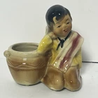 Vintage Shawnee USA Ceramic Planter Hand Painted Hispanic Child - Perfect Cond.!