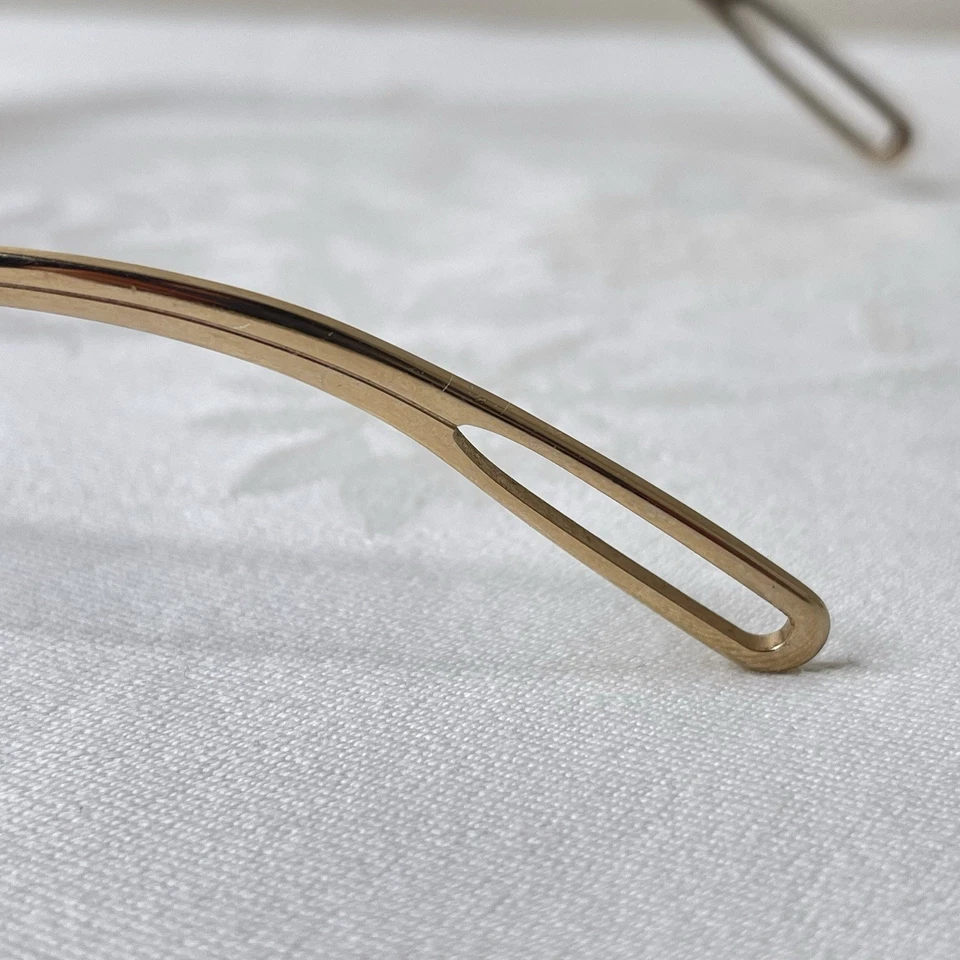 Подлинные солнцезащитные очки Morgenthal Frederic Astaire 48-19 24 коричневые и золотистые - Изображение 2 из 4