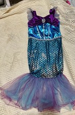 Disney Princess Little Mermaid Ariel Costume Dress Halloween, Girl Size 4/5t