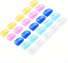 50Packs Portable Toothbrush Containers Travel Head Covers... 