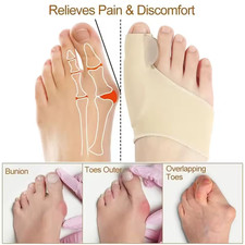 2Pcs Big Toe Bunion Corrector Splint Straightener Foot Pain Relief Hallux Valgus