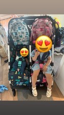 Image of Brand new Cosatto woosh double stroller Fairy Tale with raincover birth to 22kg