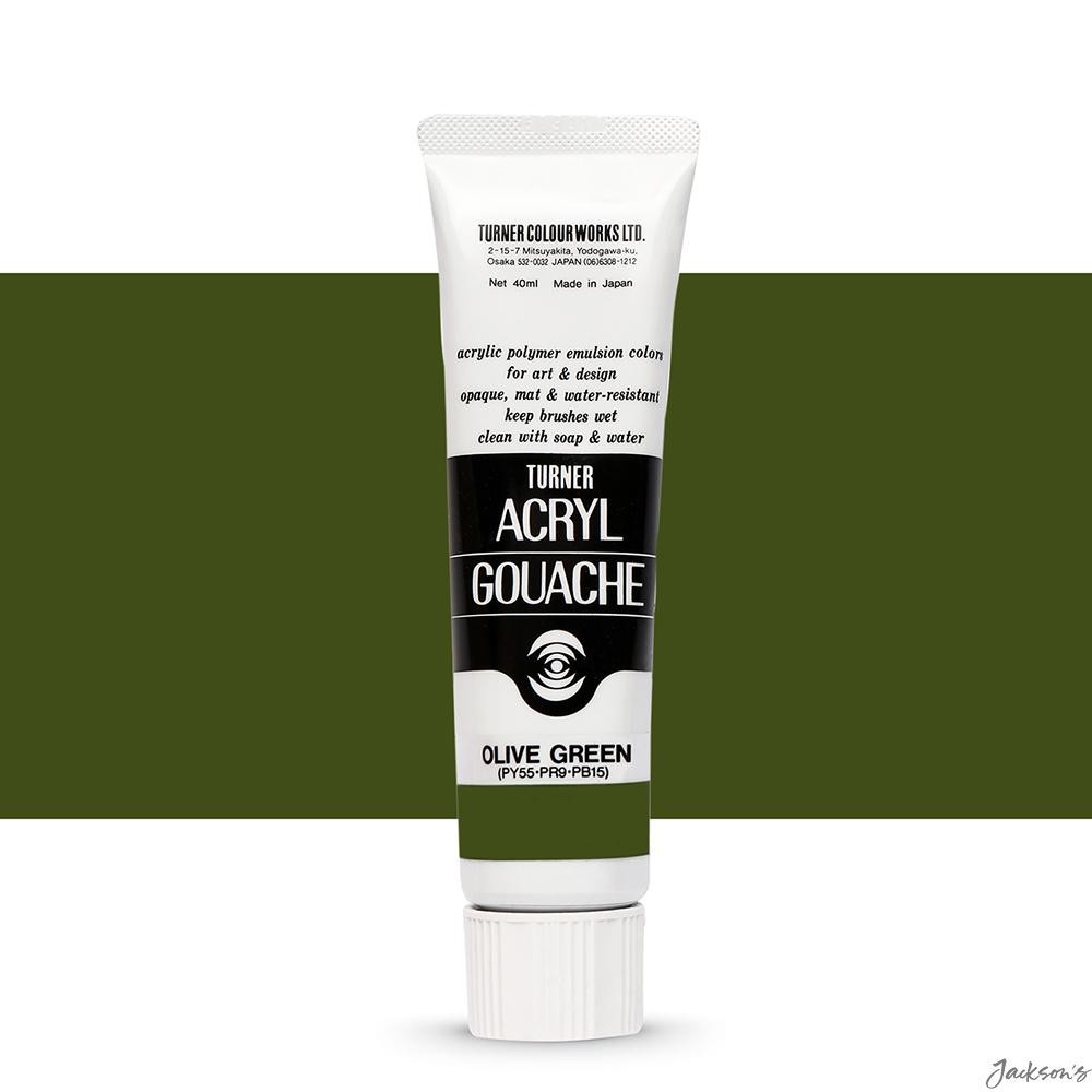 Turner Acryl Gouache Paint Acrylic 40ml Olive Green 46 Matte Art Painting