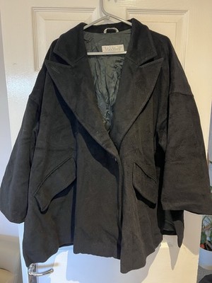 Maxmara Oversized Zweireiher Woll-Kaschmir-Mischung Mantel Jacke Größe UK 8