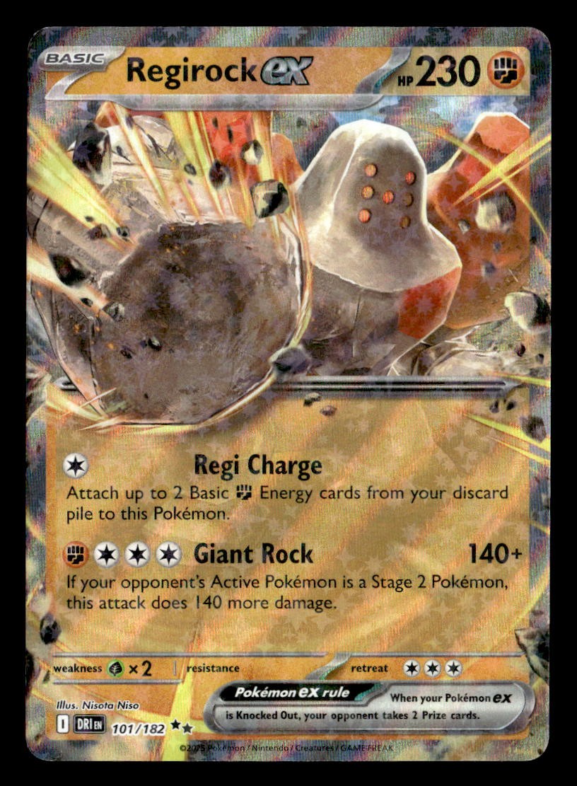 Pokemon Regirock ex #101/182 tcg Near Mint or Better