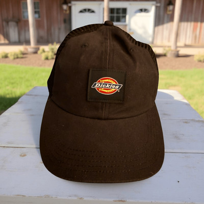 NWT Washed Canvas Cap Dickies Trucker Hat SnapBack Black