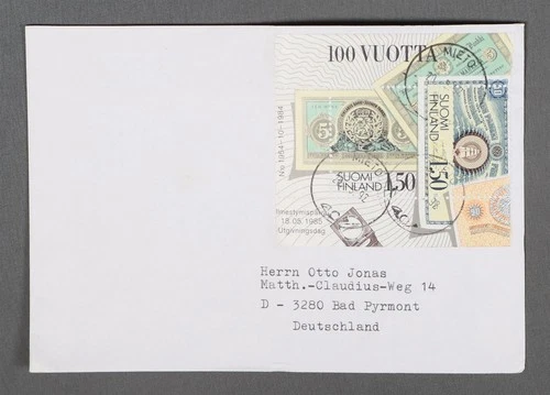 MayfairStamps Finland FDC 1992 100 Years Stamps Souvenir Sheet First Day Cover a