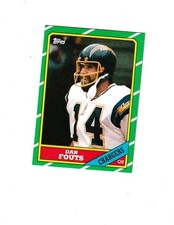 1986 Topps #231 Dan Fouts NM+ Combined Shipping Available 