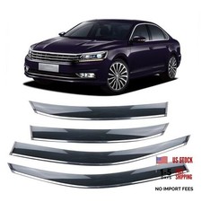 Rain Guards Suitable for 2011-2018 Passat,Window Visor,Dark Smoke