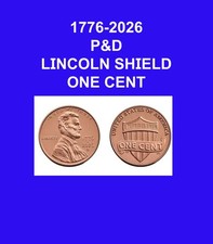 1776-2026 P&D DUEL DATE LINCOLN SHIELD CENT
