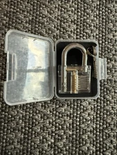 Clear Practice Lock With Case And Keys