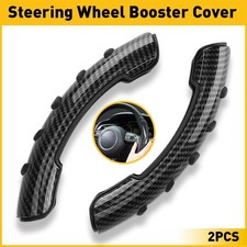 2X Steering Wheel Booster Non-Slip Cover Fiber Carbon Universal Accessories EOA