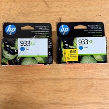 Lot of 2 GENUINE HP 933XL High-Yield Cyan Ink Cartridge Exp 04/2025, 06/2025