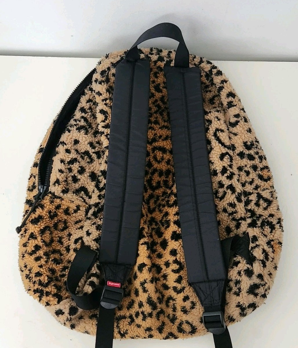 バッグ Supreme Leopard Fleece Backpack 17aw Leopard Bag Supreme Leopard Fleece Backpack 17AW Supreme Leopard
