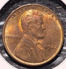 1942-P LINCOLN WHEAT CENT.(*ALBUM - TONING,*)