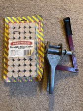 Corking machine vintage Sanbri 1970s France Brass & Aluminium. Free 50 corks