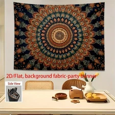 1pc Bohemian Mandala Decorative Art Tapestry - Vibrant Polyester Wall Hanging wi
