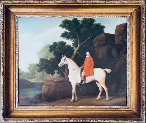 Original Still Life Oil Painting - Equestrian English School, signed SHIPLEY