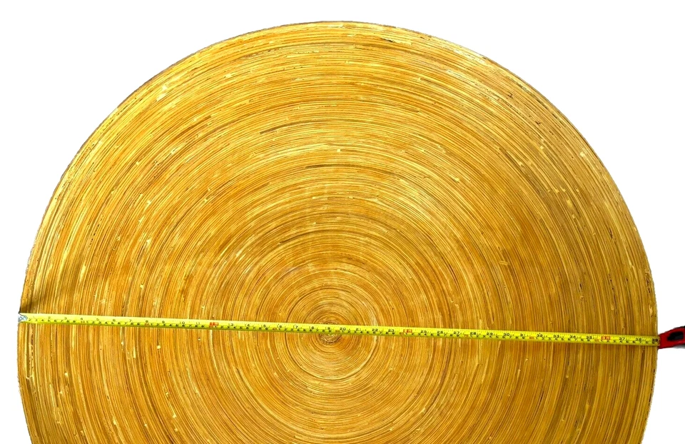 "Enorme arte de pared colgante de caña de lápiz hilado de 39"" vintage años 70 o disco" Foto 2 de 4