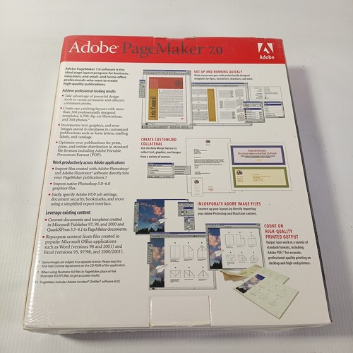 Adobe PageMaker 7.0 Education Version for Windows Full Retail Upgade Version - Picture 3 of 3