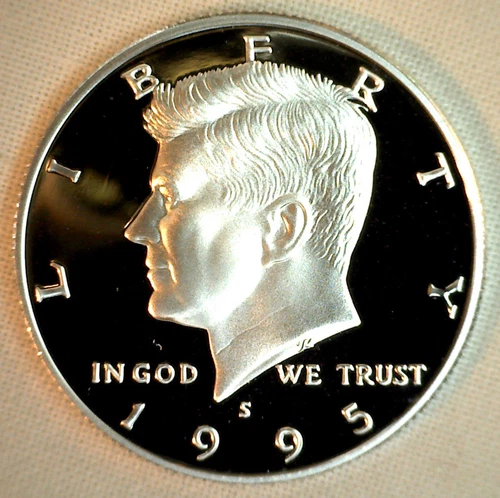 1995 S Proof SILVER Kennedy Half Dollar Coin 50 Cent JFK from US Mint Proof Set