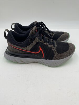 NIKE REACT INFINITY RUN FLYKNIT RIDGE ROCK Mens Size 7.5 Black Running Sneaker 