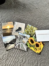 Original Photo Note Cards With White Envelopes Gift Set of 6 Summer Nature Theme