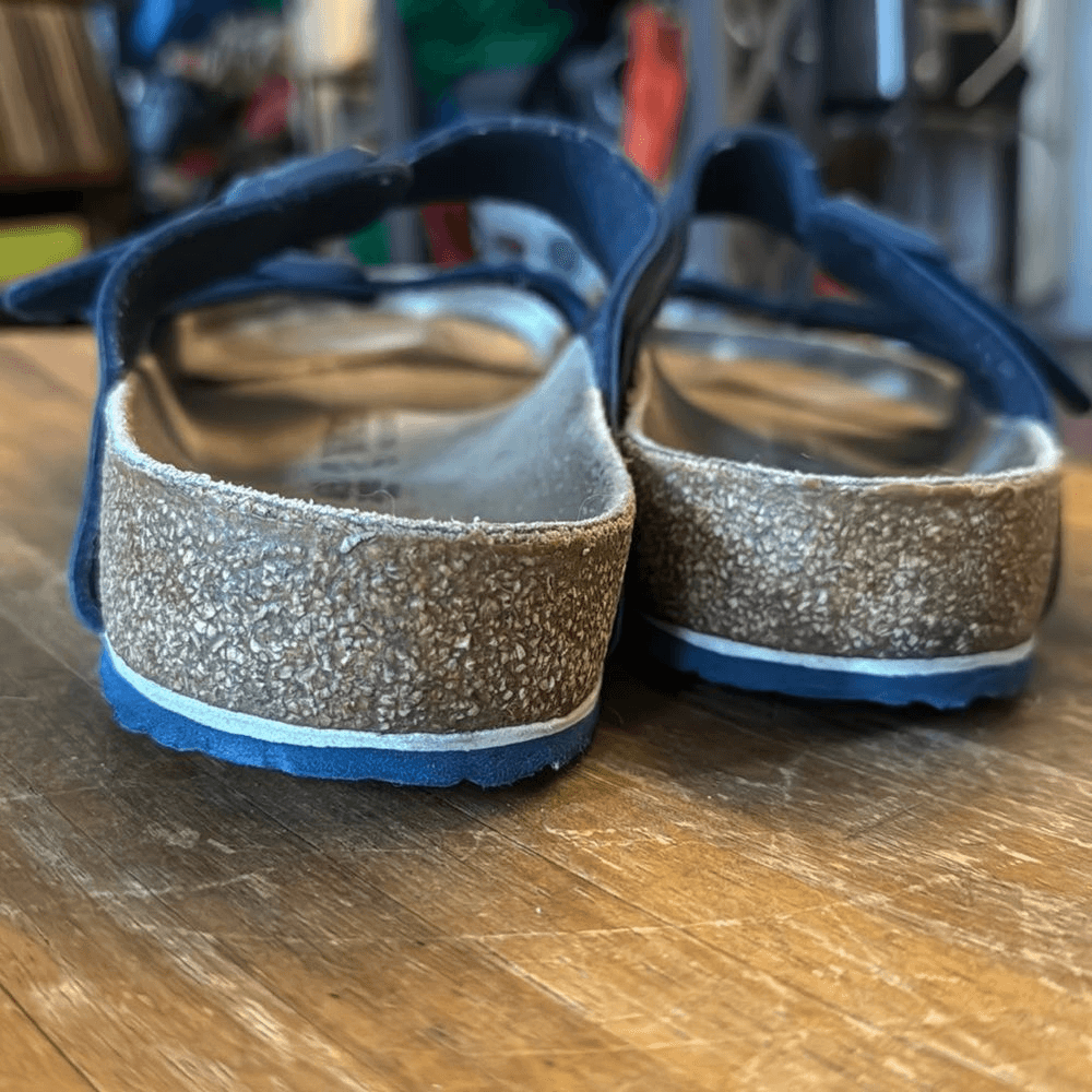 Birkenstock Arizona Navy Pebbled Leather Sandals - 12 (45) Birkenstock Arizona Navy Pebbled Leather Sandals - 12 (45  main image 3
