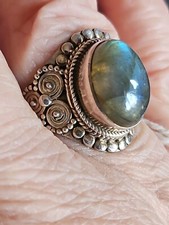 Labradorite 925 Sterling Silver ring size 8 NWT