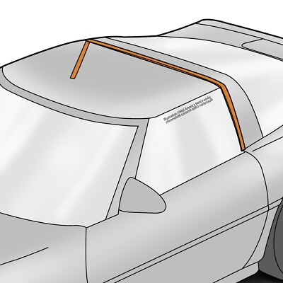 Weatherstrip Seal for 1984-96 C4 Corvette Coupe Latex Rear Halo Panel