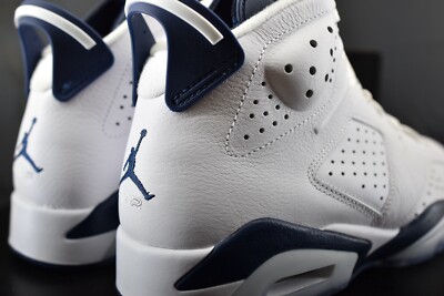 Air Jordan 6 Retro White Midnight Navy CT8529-141 Size 8.5 NEW