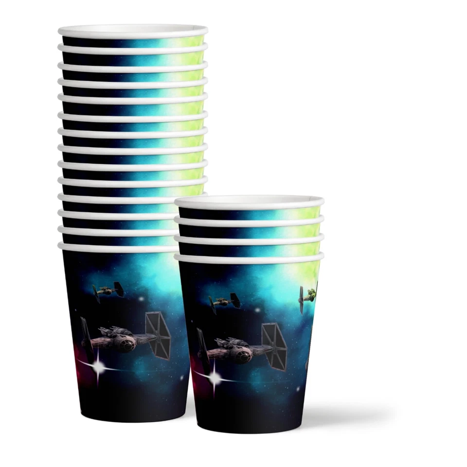 Juego de vajilla suministros de fiesta de cumpleaños Star Space Wars incluye platos servilletas... Foto 3 de 4