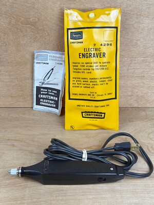#ad Vintage 1970s SEARS CRAFTSMAN 9 4296 Electric Hand Engraver Simpson Manual $26.99