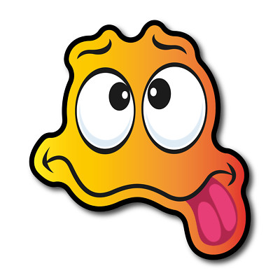 Emoji Zunge strecken Aufkleber Gesicht Sticker frech Verkehr vorlaut laminiert