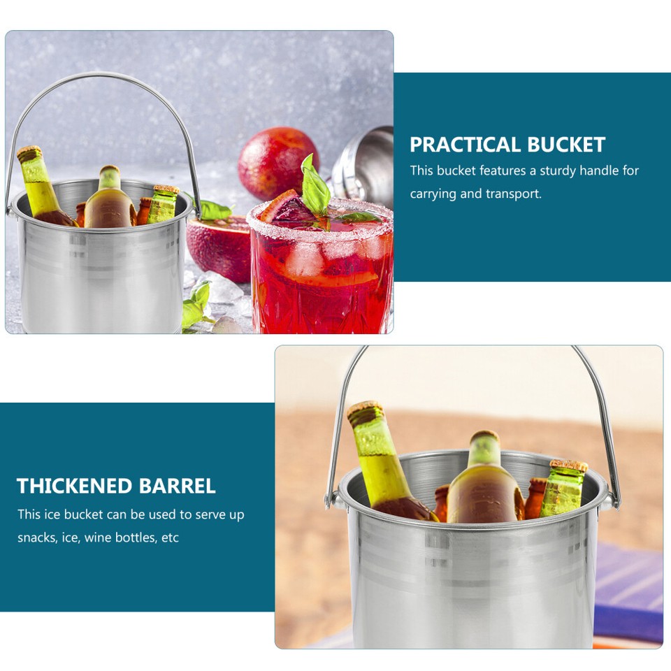Bar Ice Bucket Water Buckets with Lids Wine Dump Large Capacity Beverage Cooler eBay