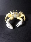 Handmade Hand-painted 4" Gray & Yellow Ghost Crab Crustacean Figurine Replica — photo 5
