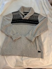 Buckle Outpost Makers Sweater Mens L Southwest design Cowl Neck Sweater toggle