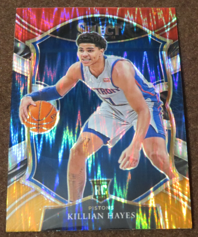 11804 2020-21 SELECT KILLIAN HAYES #67 RED WHITE ORANGE FLASH