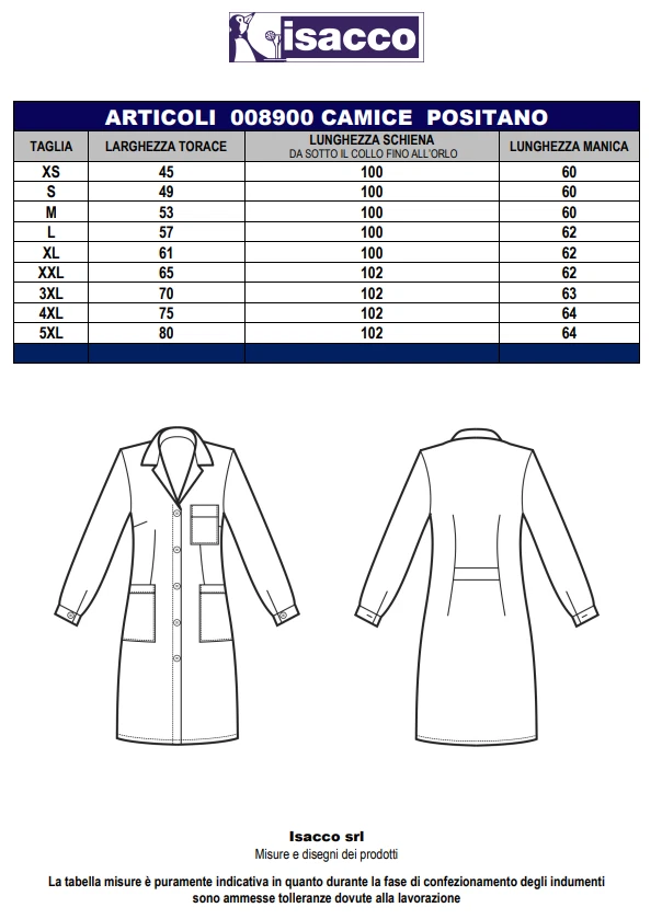 Isacco Camice POSITANO Manica Lunga Misto Cotone Collo Tasche Contrasto da Donna - Immagine 2 di 2