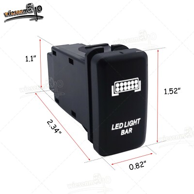 Blue LED LIGHT BAR Push Button Switch For Toyota Tacoma Tundra - Foto 9