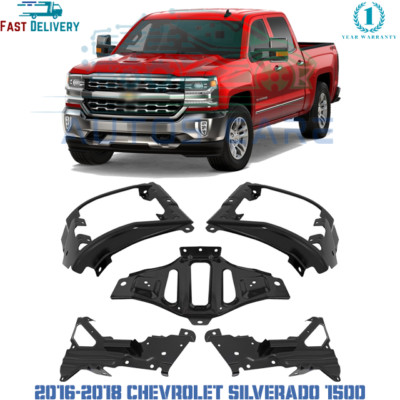 For 2007-2013 Silverado 1500 Front Bumper Mounting Support Brace Bracket 8 Pcs E - Foto 13