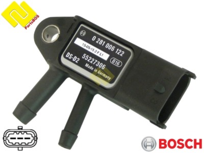 Sensore DPF Pressione Sensore Pressione Gas DPF 0281006122 - Sensore Scarico Per Alfa Romeo, Fiat, Suzuki, Dodge | 55227306 Ricambio Sensore DPF Alfa Romeo - 3