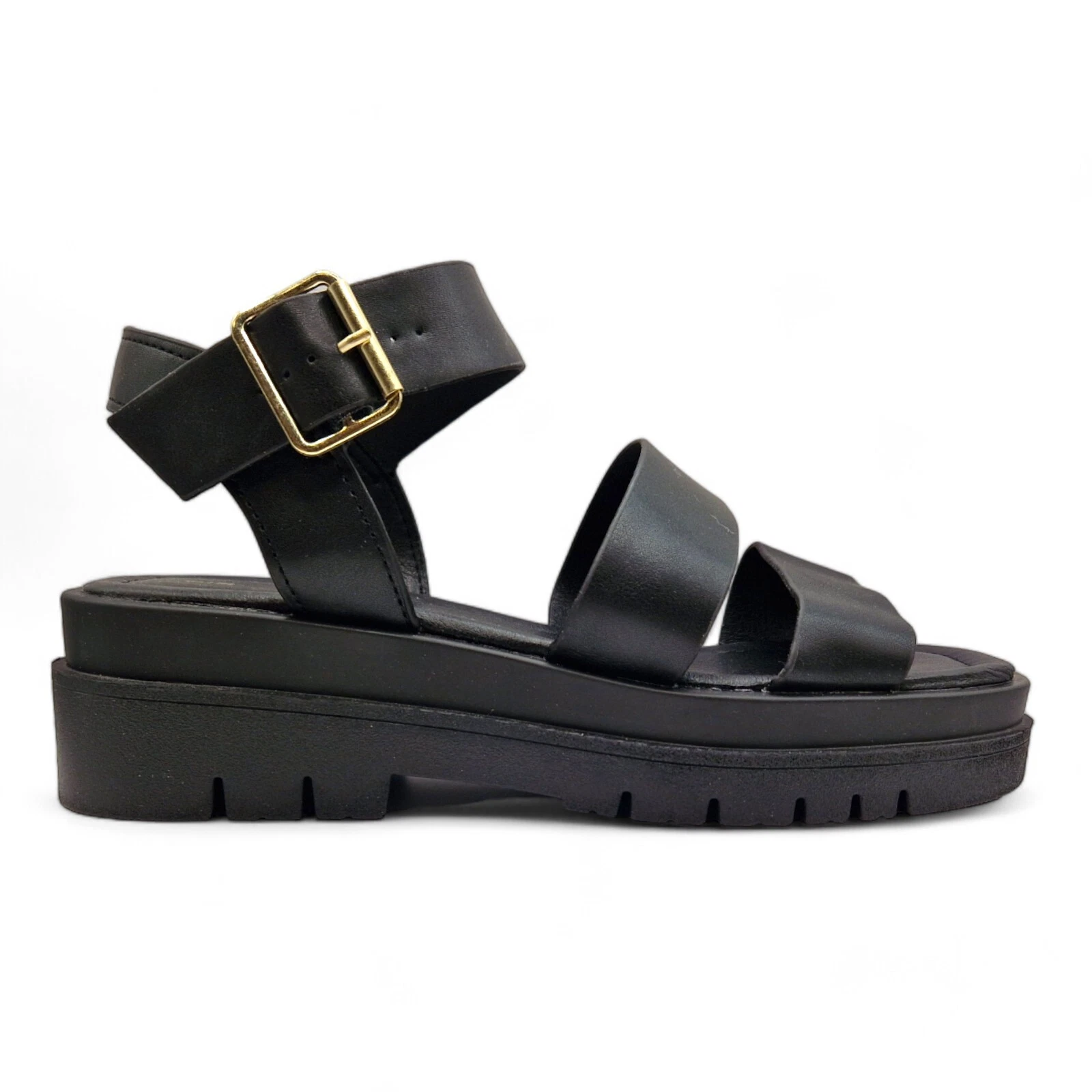Yours Womens Gladiator EEE Extra Wide Fit Sandals Ladies Chunky Ankle Shoes Size