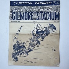 Vintage Race Program Gilmore Stadium 7/28/1949. 2X Indy 500 Winner Bill Vukovich