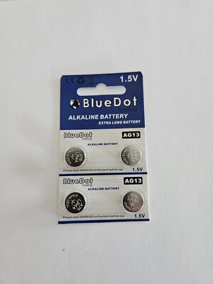 Fast Ship-4- New- Blue Dot Batteies-1.5 Volts-AG13-357A-LR44- EX-2029