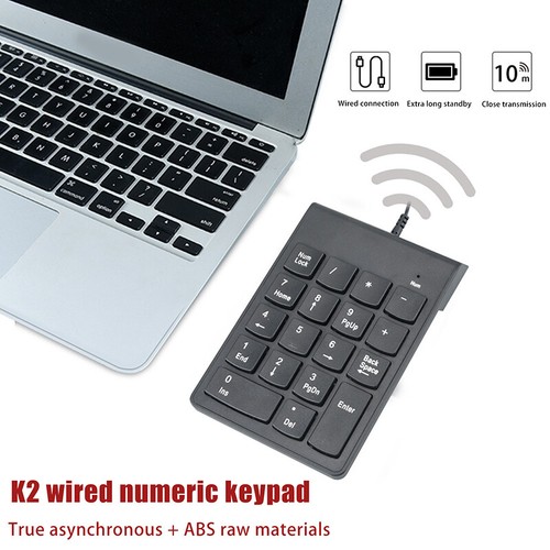 USB Slim Mini Wired Numeric Keypad Number Digital Keyboard 18 Keys - Afbeelding 8 van 9