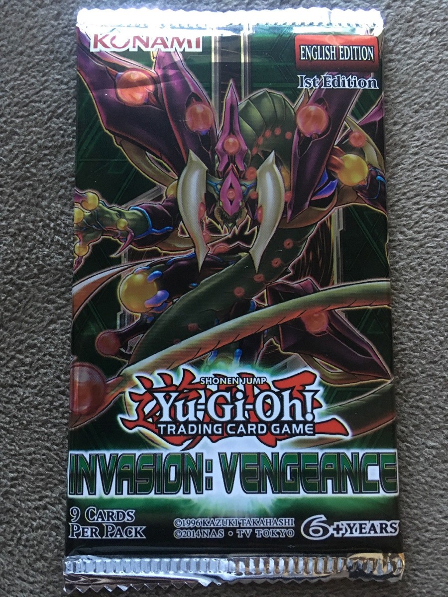 Yu-Gi-Oh! : Invasion Vengeance Booster Pack 1x (1st Edition) Factory Sealed Yu-Gi-Oh! : Invasion Vengeance Booster Pack 1x (1st Edition) Factory Sealed