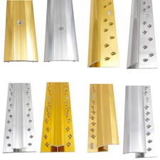 CARPET & FLOORING DOOR BARS THRESHOLDS VINYL BAR NAPLOCKS COVERS BRASS & SILVER